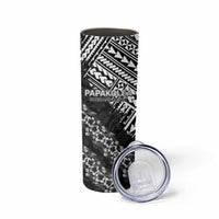 Hawaii Papakolea Born And Raised Skinny Tumbler Hawaiian Tribal Pattern