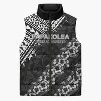 Hawaii Papakolea Born And Raised Sleeveless Puffer Jacket Hawaiian Tribal Pattern LT05 Unisex Black - Polynesian Pride