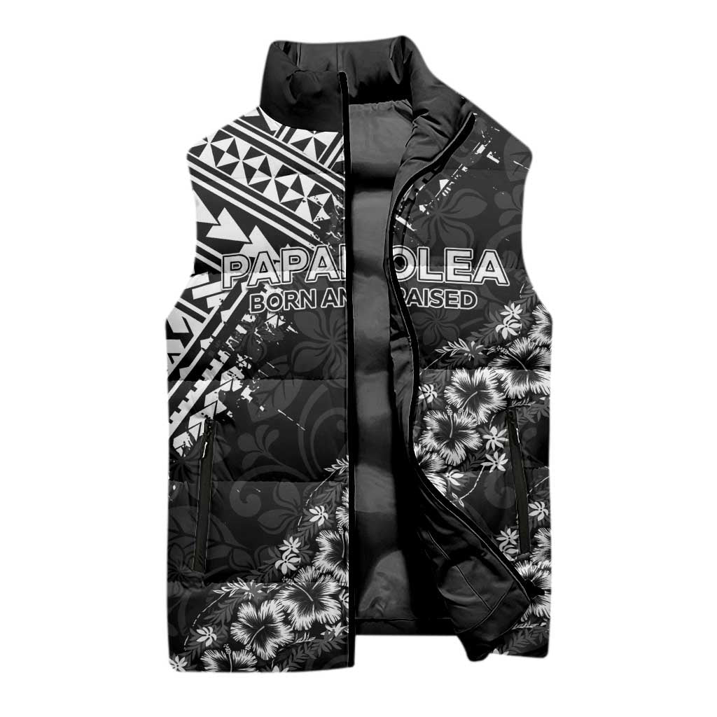 Hawaii Papakolea Born And Raised Sleeveless Puffer Jacket Hawaiian Tribal Pattern LT05 - Polynesian Pride