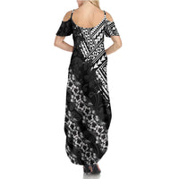 Hawaii Papakolea Born And Raised Summer Maxi Dress Hawaiian Tribal Pattern LT05 - Polynesian Pride