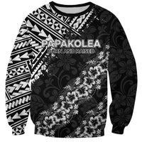 Hawaii Papakolea Born And Raised Sweatshirt Hawaiian Tribal Pattern LT05 Unisex Black - Polynesian Pride