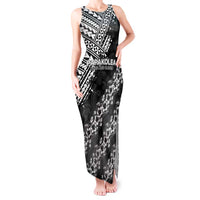 Hawaii Papakolea Born And Raised Tank Maxi Dress Hawaiian Tribal Pattern