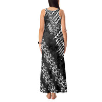 Hawaii Papakolea Born And Raised Tank Maxi Dress Hawaiian Tribal Pattern