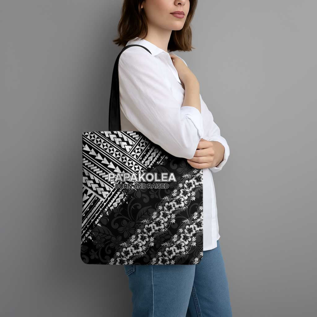 Hawaii Papakolea Born And Raised Tote Bag Hawaiian Tribal Pattern LT05 - Polynesian Pride