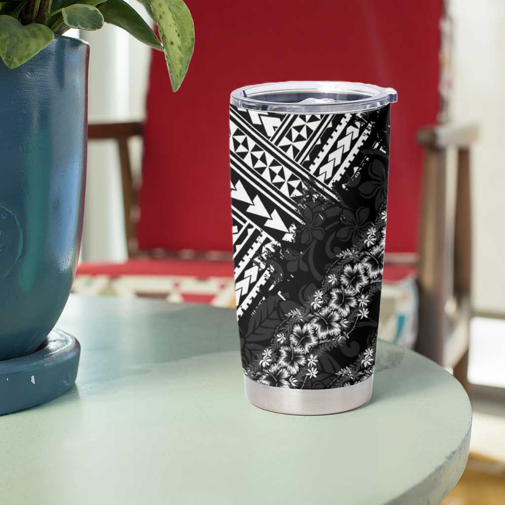 Hawaii Papakolea Born And Raised Tumbler Cup Hawaiian Tribal Pattern LT05 - Polynesian Pride