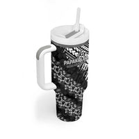 Hawaii Papakolea Born And Raised Tumbler With Handle Hawaiian Tribal Pattern