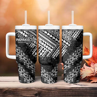 Hawaii Papakolea Born And Raised Tumbler With Handle Hawaiian Tribal Pattern