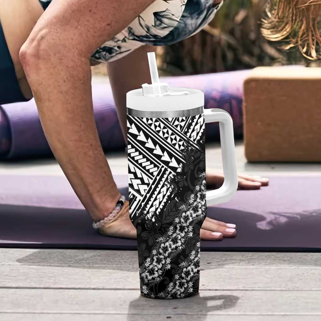 Hawaii Papakolea Born And Raised Tumbler With Handle Hawaiian Tribal Pattern