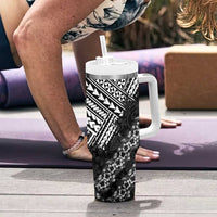 Hawaii Papakolea Born And Raised Tumbler With Handle Hawaiian Tribal Pattern