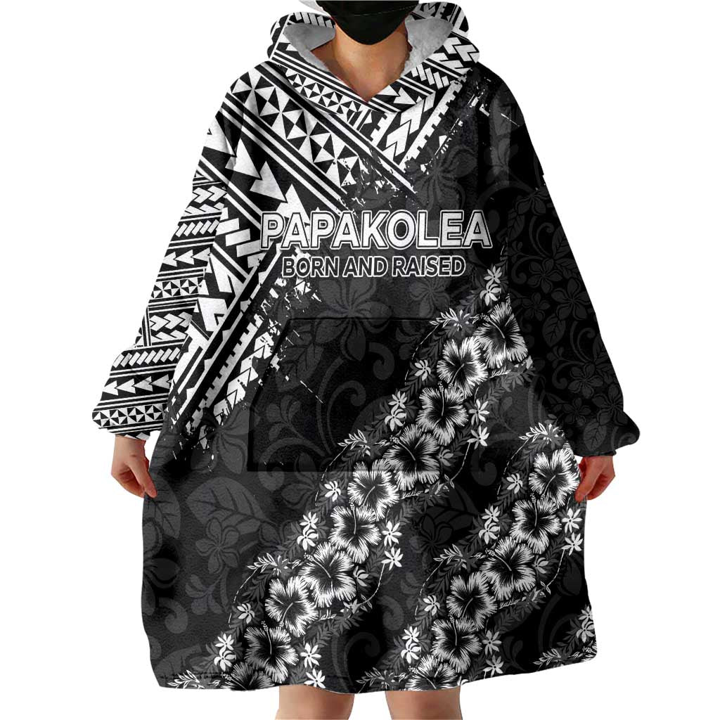Hawaii Papakolea Born And Raised Wearable Blanket Hoodie Hawaiian Tribal Pattern LT05 - Polynesian Pride