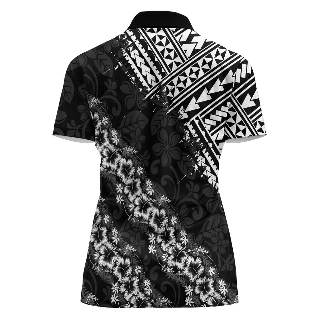 Hawaii Papakolea Born And Raised Women Polo Shirt Hawaiian Tribal Pattern LT05 - Polynesian Pride