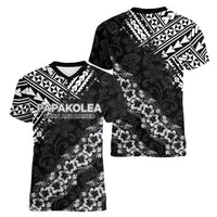 Hawaii Papakolea Born And Raised Women V-Neck T-Shirt Hawaiian Tribal Pattern LT05 - Polynesian Pride