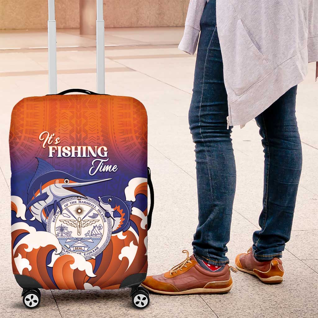 Marshall Islands Fishermen's Day Luggage Cover It's Fishing Time