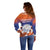 Marshall Islands Fishermen's Day Off Shoulder Sweater It's Fishing Time