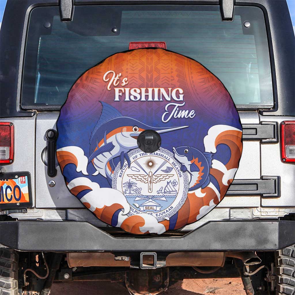 Marshall Islands Fishermen's Day Spare Tire Cover It's Fishing Time