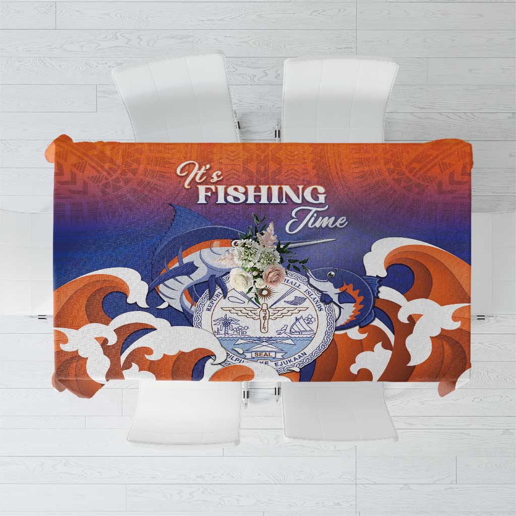 Marshall Islands Fishermen's Day Tablecloth It's Fishing Time