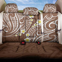Plumeria With Brown Polynesian Tattoo Pattern Back Car Seat Cover