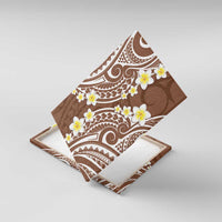 Plumeria With Brown Polynesian Tattoo Pattern Canvas Wall Art LT05 With Frame Brown - Polynesian Pride