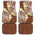 Plumeria With Brown Polynesian Tattoo Pattern Car Mats