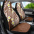 Plumeria With Brown Polynesian Tattoo Pattern Car Seat Cover