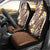 Plumeria With Brown Polynesian Tattoo Pattern Car Seat Cover