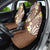 Plumeria With Brown Polynesian Tattoo Pattern Car Seat Cover