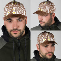 Plumeria With Brown Polynesian Tattoo Pattern Classic Cap LT05 - Polynesian Pride