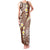 Plumeria With Brown Polynesian Tattoo Pattern Family Matching Tank Maxi Dress and Hawaiian Shirt