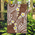 Plumeria With Brown Polynesian Tattoo Pattern Garden Flag