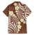 Plumeria With Brown Polynesian Tattoo Pattern Hawaiian Shirt