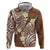 Plumeria With Brown Polynesian Tattoo Pattern Hoodie