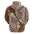 Plumeria With Brown Polynesian Tattoo Pattern Hoodie