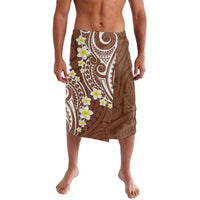 Plumeria With Brown Polynesian Tattoo Pattern Lavalava LT05 Brown - Polynesian Pride