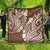Plumeria With Brown Polynesian Tattoo Pattern Quilt