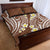 Plumeria With Brown Polynesian Tattoo Pattern Quilt Bed Set