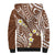 Plumeria With Brown Polynesian Tattoo Pattern Sherpa Hoodie