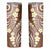 Plumeria With Brown Polynesian Tattoo Pattern Skinny Tumbler