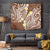 Plumeria With Brown Polynesian Tattoo Pattern Tapestry