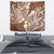 Plumeria With Brown Polynesian Tattoo Pattern Tapestry