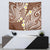 Plumeria With Brown Polynesian Tattoo Pattern Tapestry