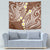 Plumeria With Brown Polynesian Tattoo Pattern Tapestry