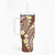 Plumeria With Brown Polynesian Tattoo Pattern Tumbler With Handle