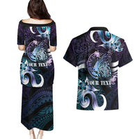 Personalised Polynesia Suicide Prevention Awareness Couples Matching Puletasi and Hawaiian Shirt No Story Should End Too Soon LT05 - Polynesian Pride