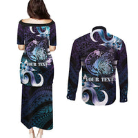 Personalised Polynesia Suicide Prevention Awareness Couples Matching Puletasi and Long Sleeve Button Shirt No Story Should End Too Soon LT05 - Polynesian Pride