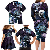Personalised Polynesia Suicide Prevention Awareness Family Matching Long Sleeve Bodycon Dress and Hawaiian Shirt No Story Should End Too Soon
