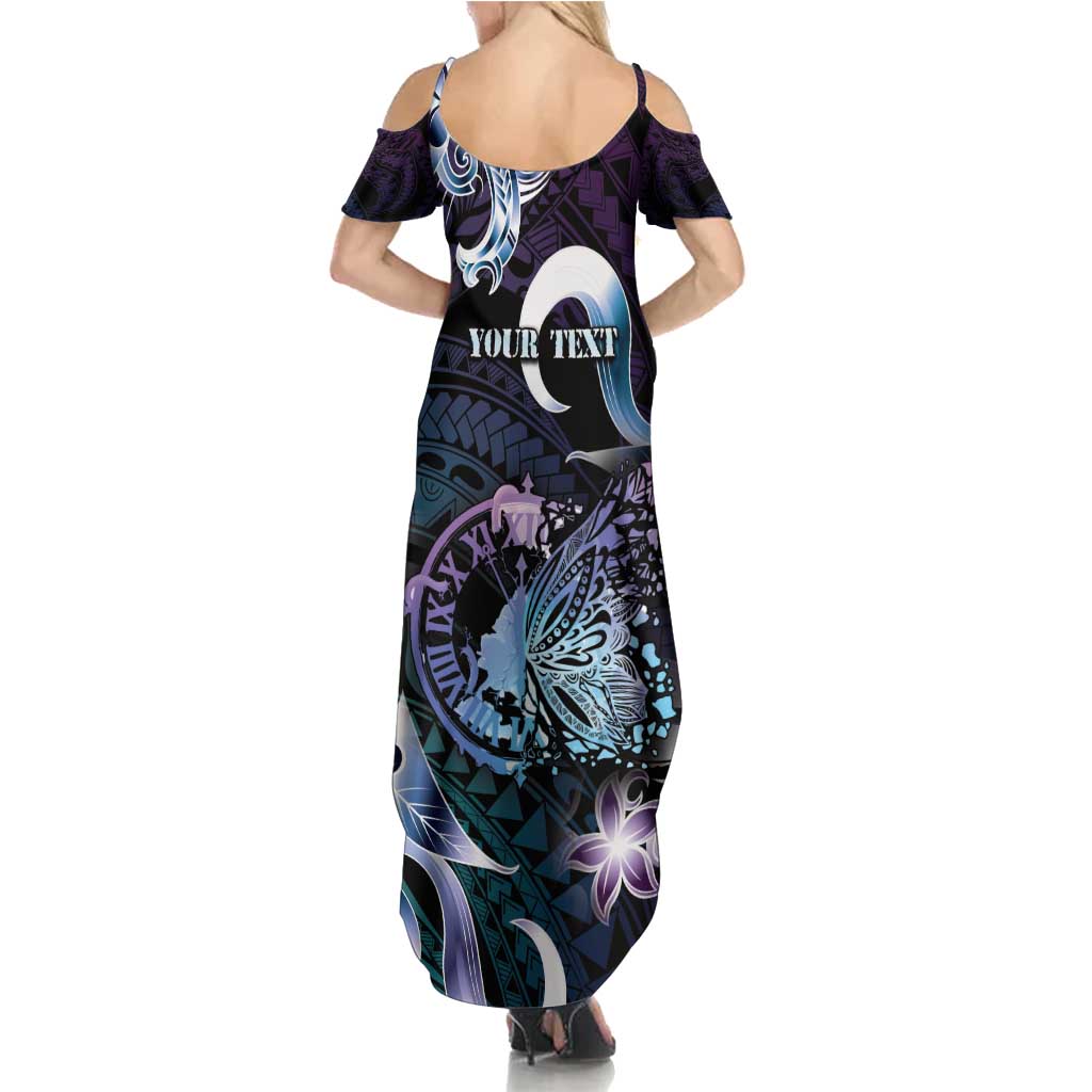 Personalised Polynesia Suicide Prevention Awareness Family Matching Summer Maxi Dress and Hawaiian Shirt No Story Should End Too Soon