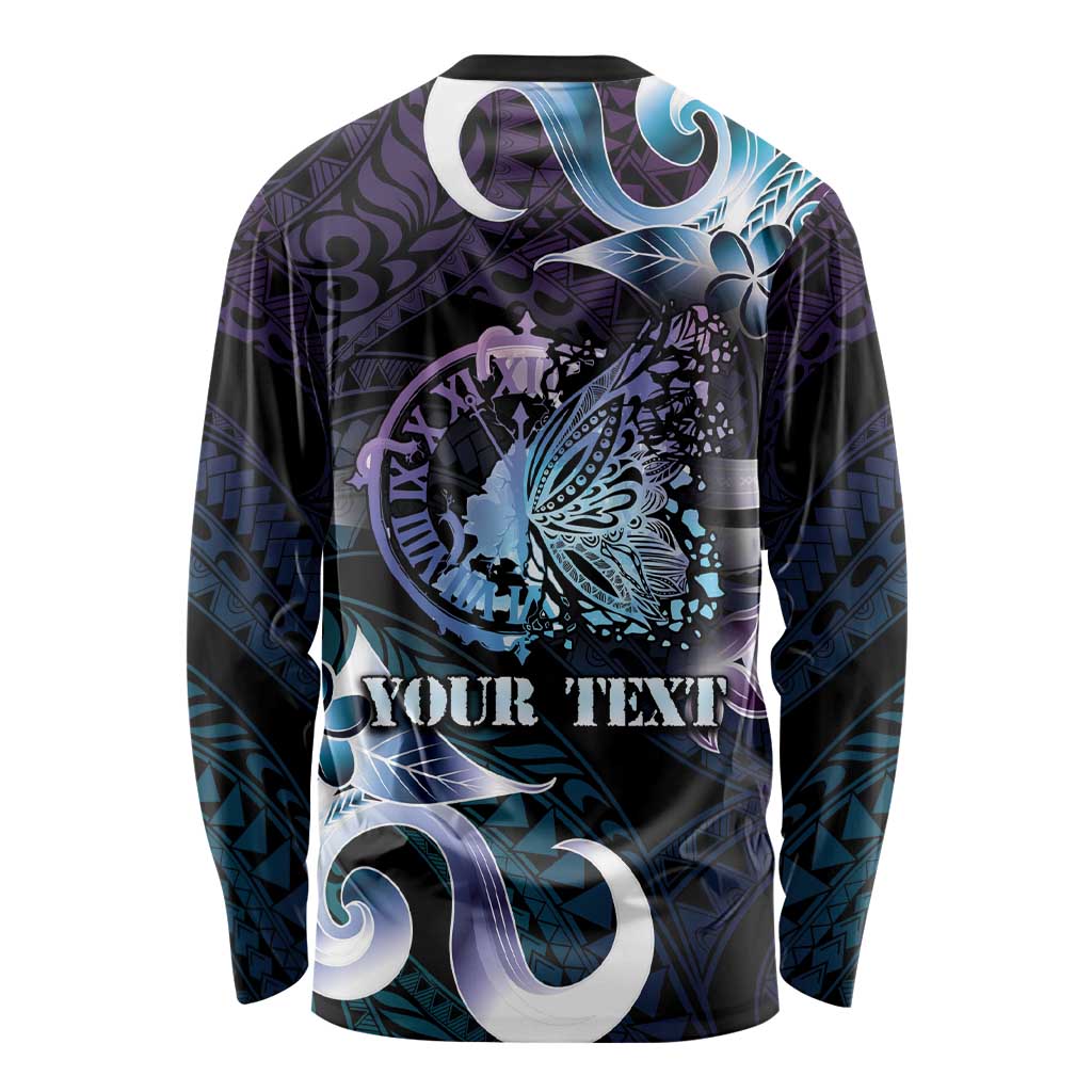 Personalised Polynesia Suicide Prevention Awareness Long Sleeve Shirt No Story Should End Too Soon