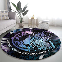 Polynesia Suicide Prevention Awareness Round Carpet No Story Should End Too Soon