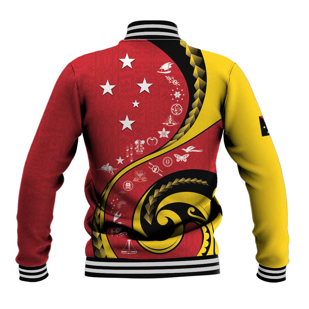 Papua New Guinea 50th Independence Anniversary Baseball Jacket Special Style Red Version LT05 - Polynesian Pride