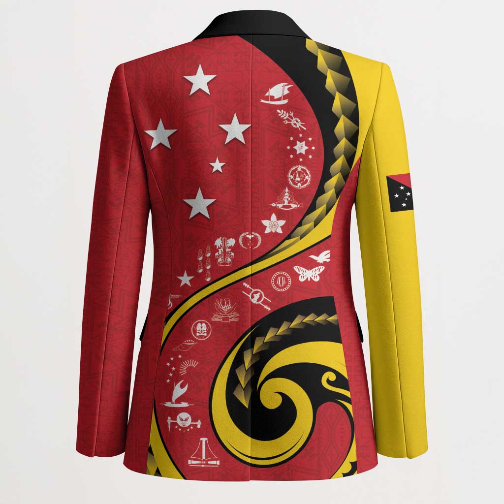 Papua New Guinea 50th Independence Anniversary Blazer Special Style Red Version - Polynesian Pride